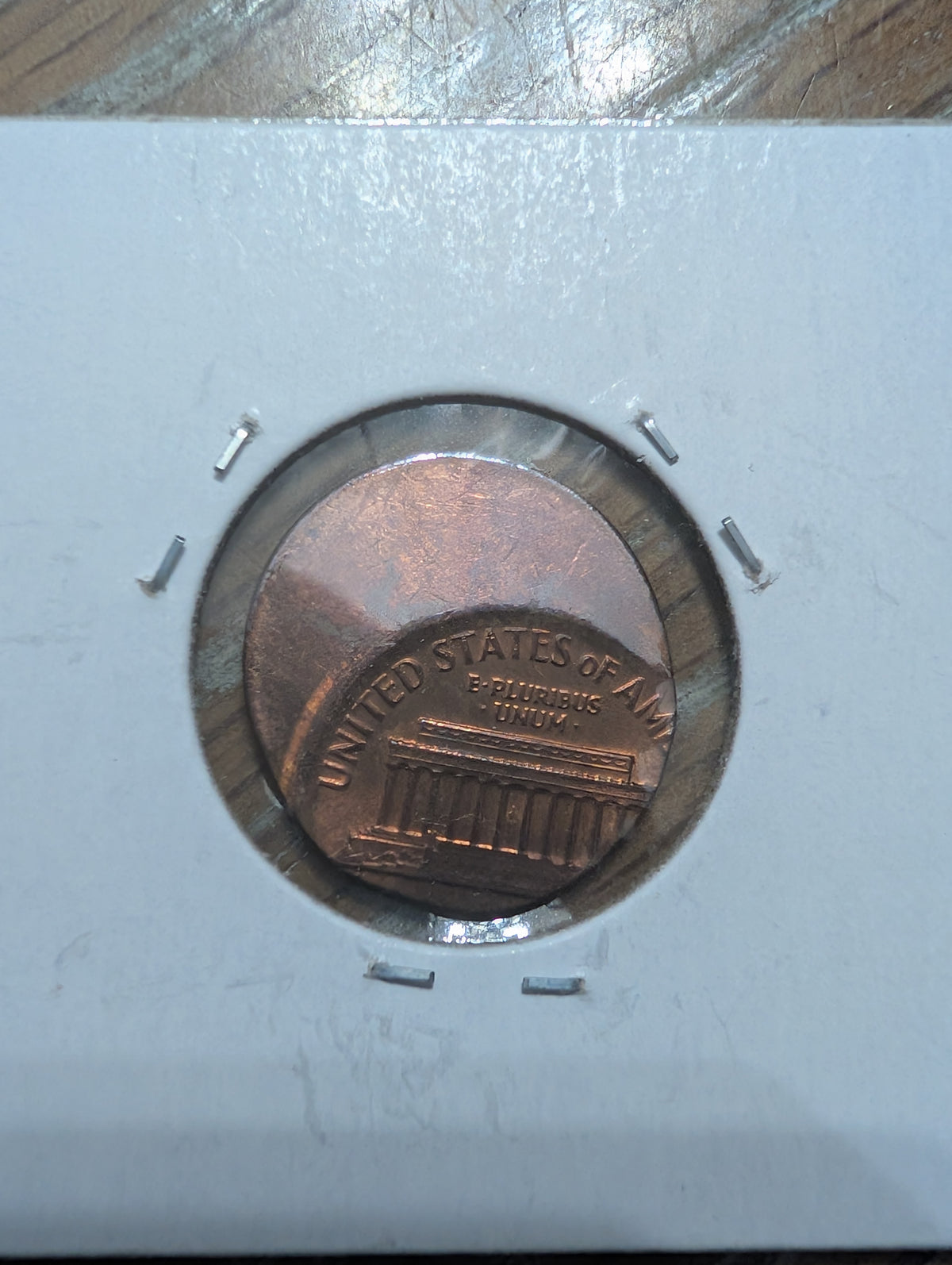Off center Lincoln cent 1980 mint error coin