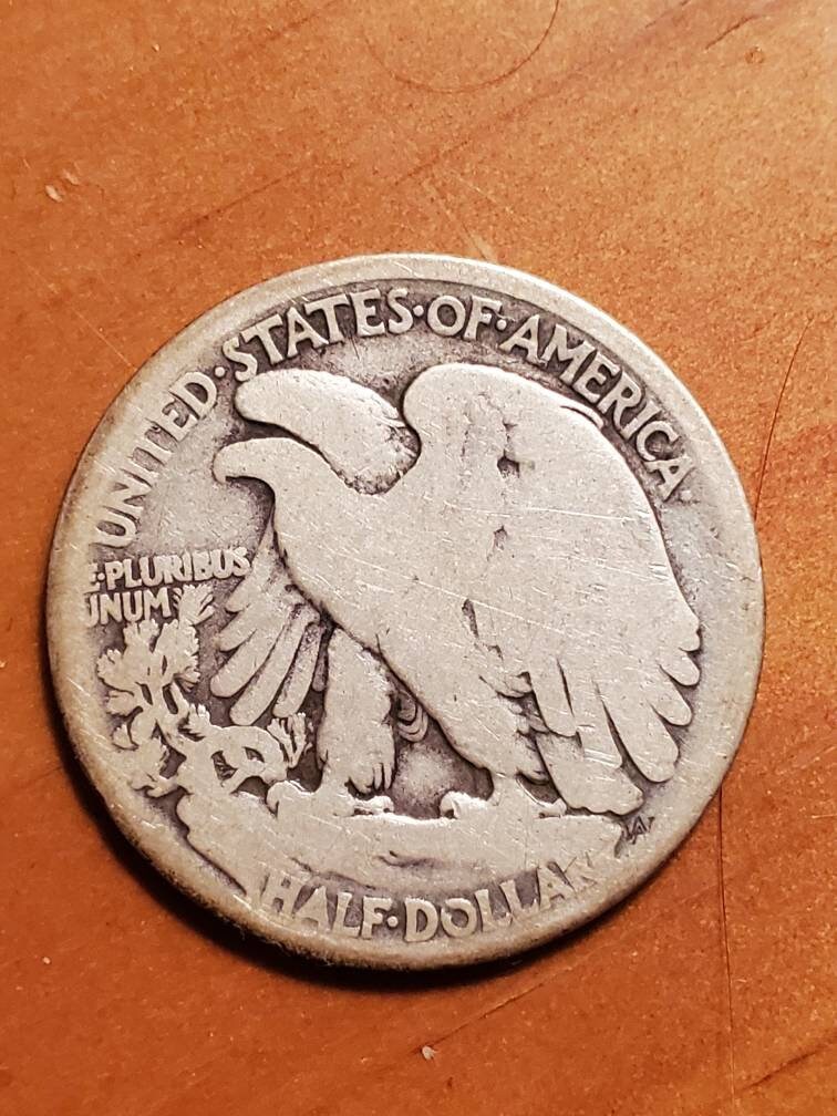 1917d obverse key date walking liberty silver half dollar
