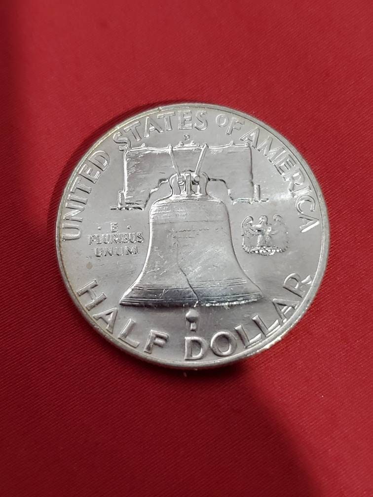 1958d original rolled franklin half dollar beautiful uncirculated