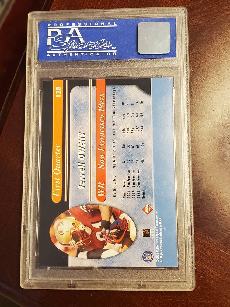 Terrell owens San Francisco 49ers football card mint 9 psa free shipping, rare old sports card