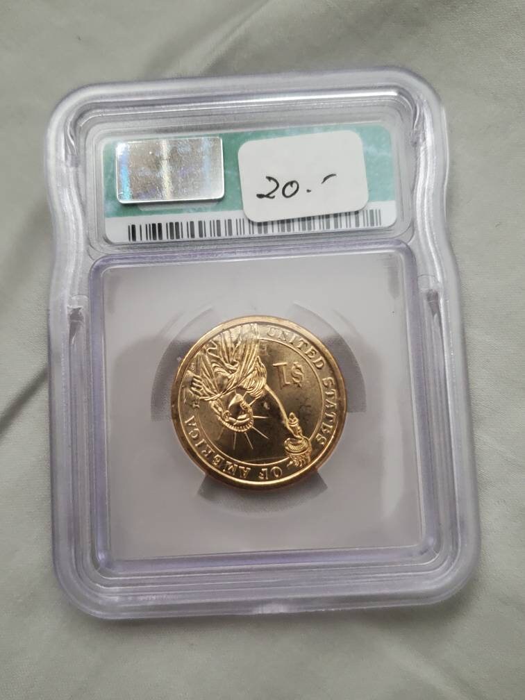 Graded presidential dollar denver mint vintage dollar coin ms67 icg