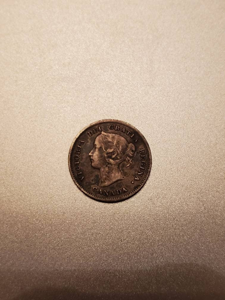 5 cents Canada sterling silver queen Victoria sterling half dime very fine
