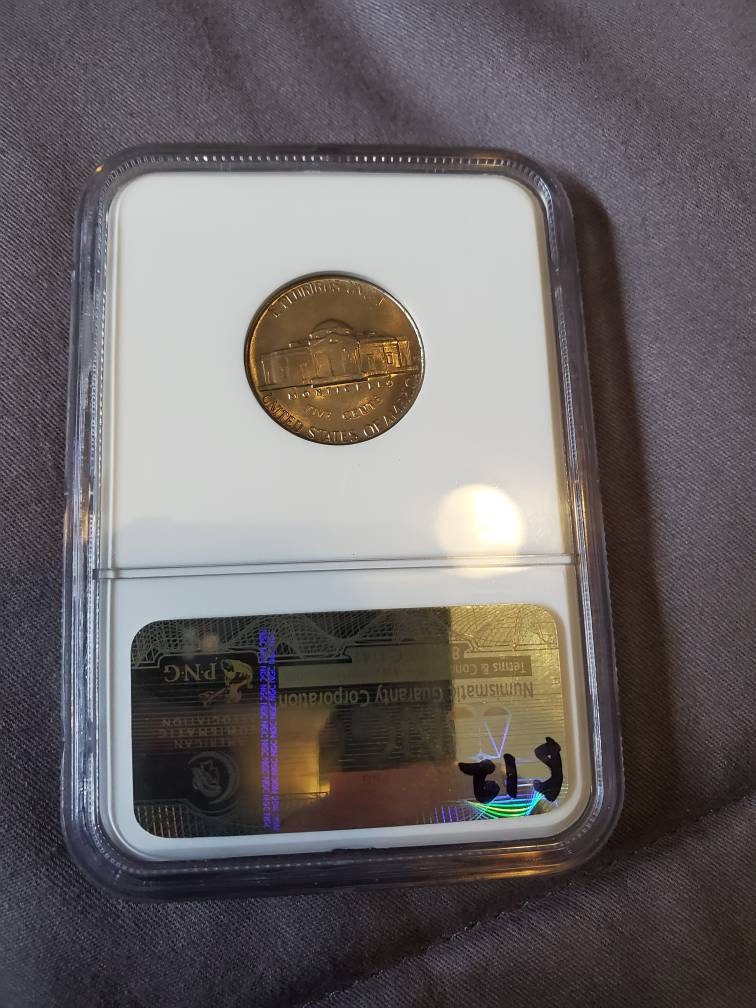 1956d Jefferson nickel ngc graded ms64 nice near gem coin