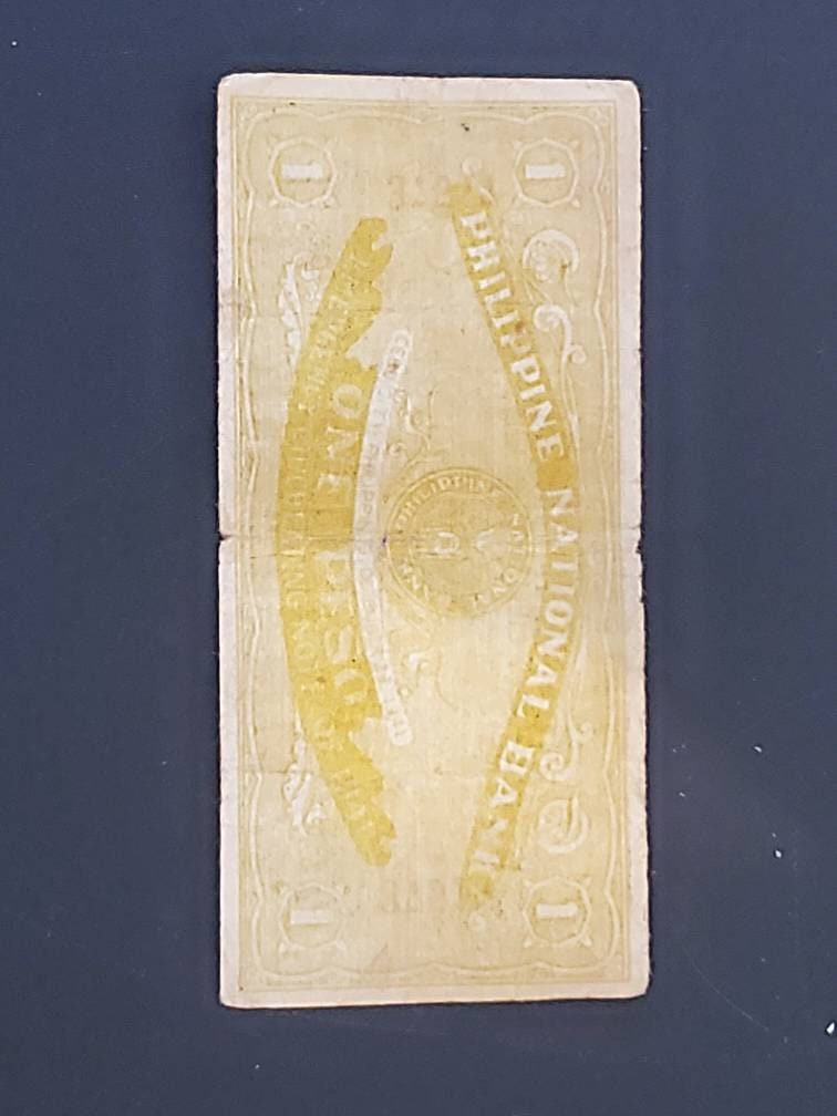 1941 one peso Phillipines ww2 emergency currency note