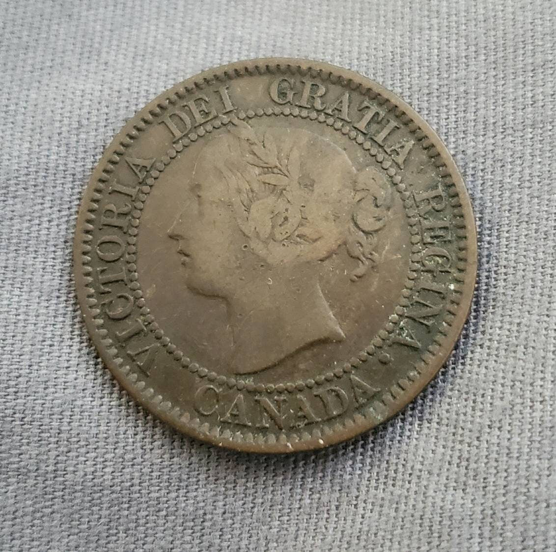 1859 large cent Canadian rare copper coin
