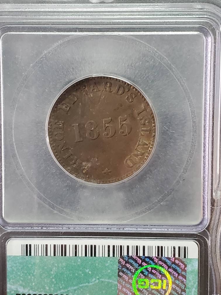 1855 prince Edward Island Canada large cent token
