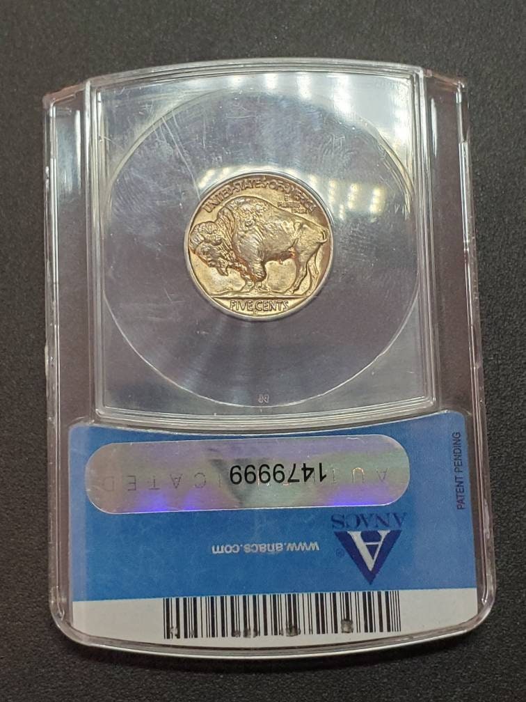 1938d buffalo nickel graded ms64 old anacs holder looks ms65