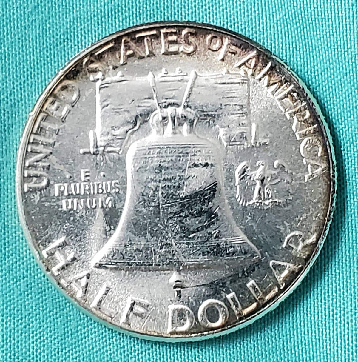 1955 uncirculated franklin silver half dollar key date low mintage, frosty