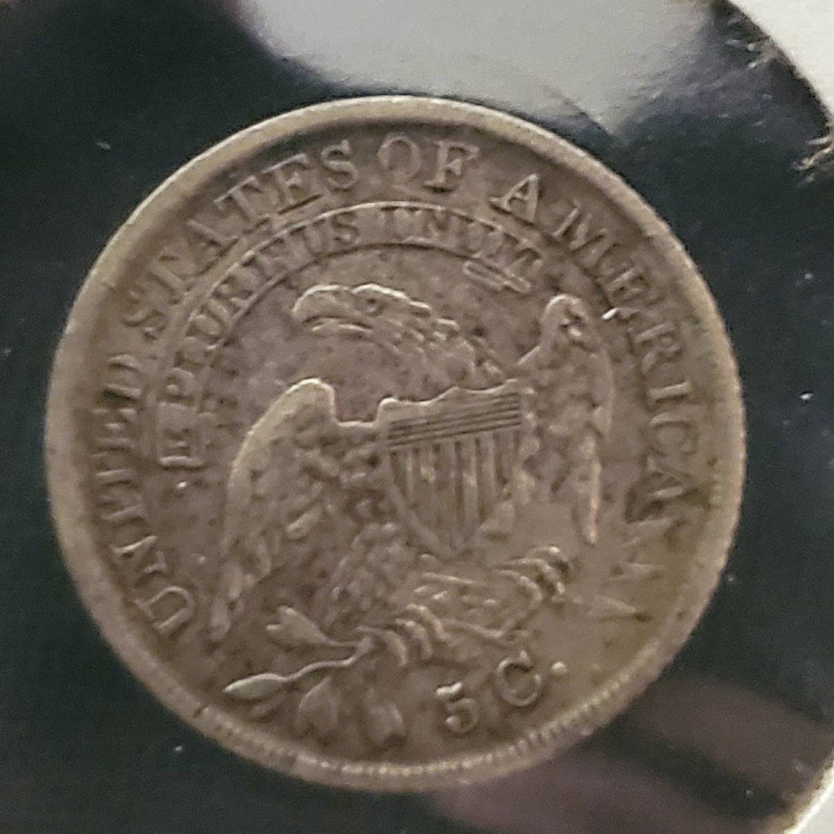 1836 half dime exceedingly nice almost uncirculated coin