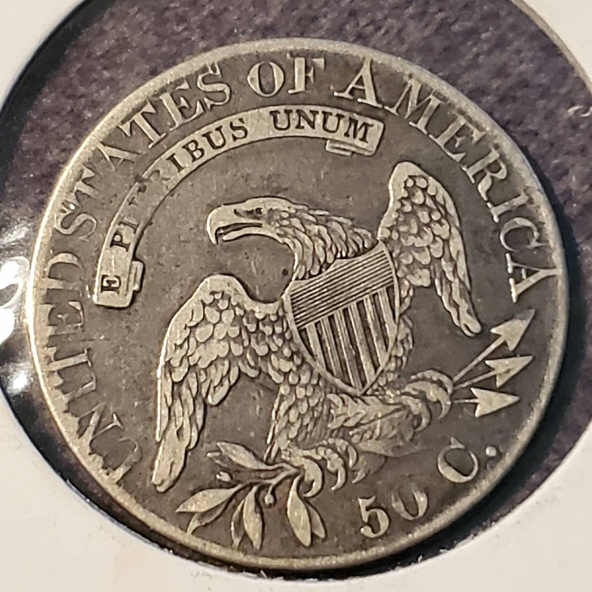 1826 very fine Capped Bust half dollar, early American coin