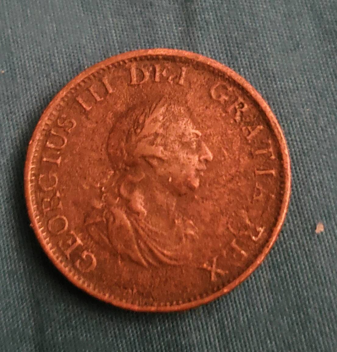 1799 Britannia half penny king george large cent