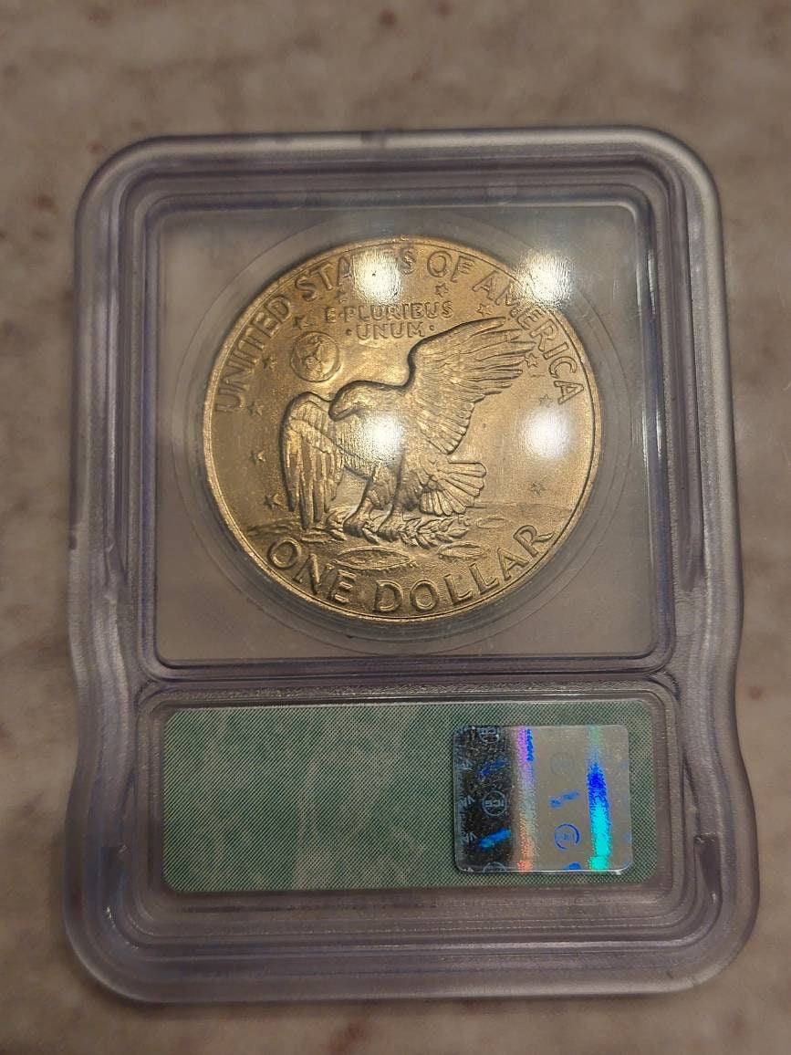 1971d Eisenhower dollar graded ms65 icg