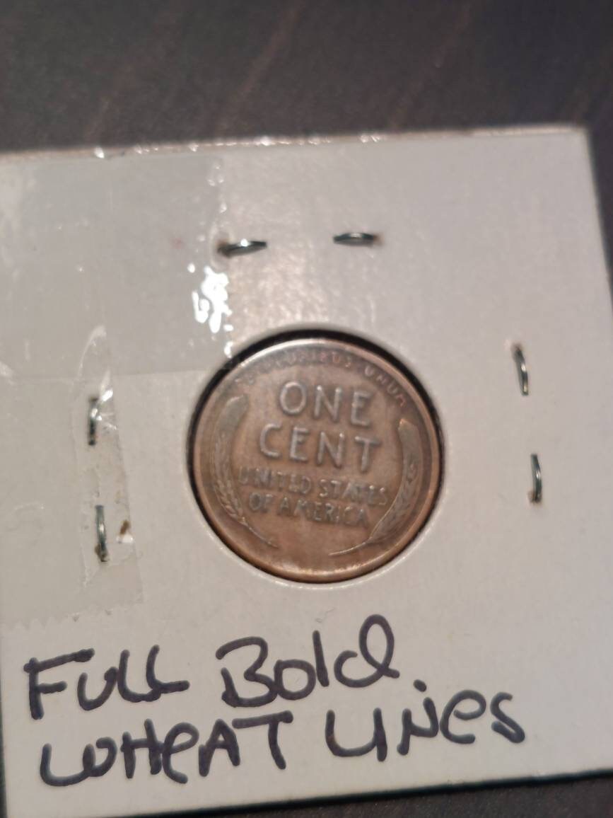 1927d wheat cent extra fine coin