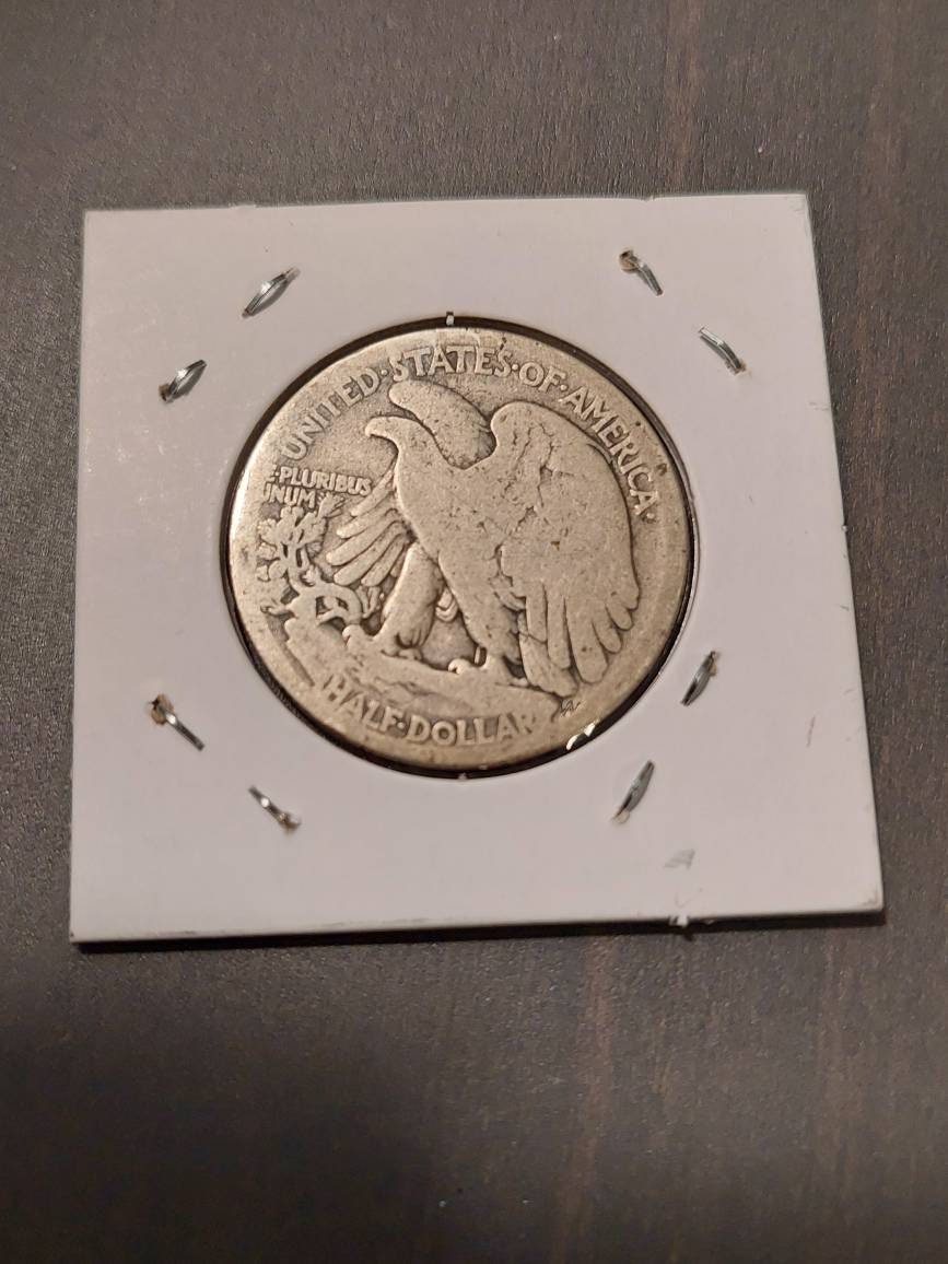 1916d walking liberty half dollar coin, first year key date American coin, free shipping us coins