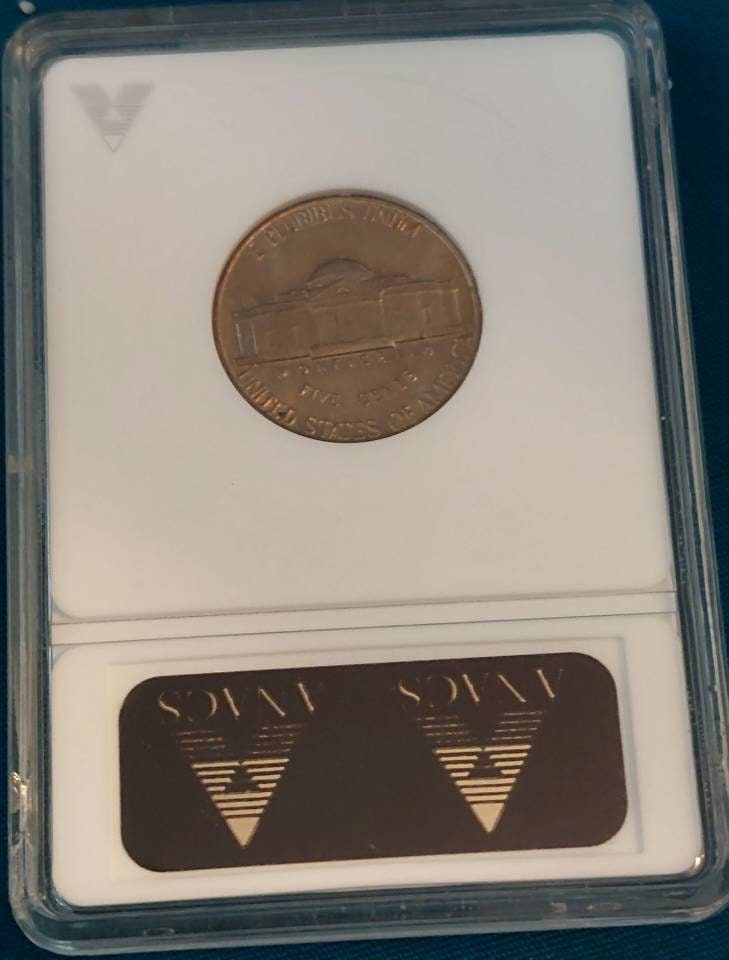 1939 anacs graded Jefferson nickel ms64 old soapbox holder