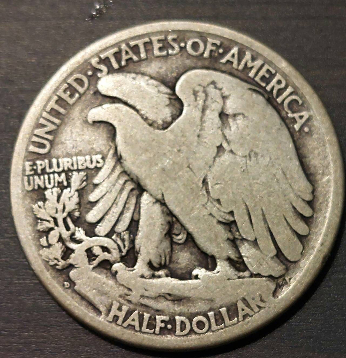 1917d walking liberty silver half dollar second year of issue American coin