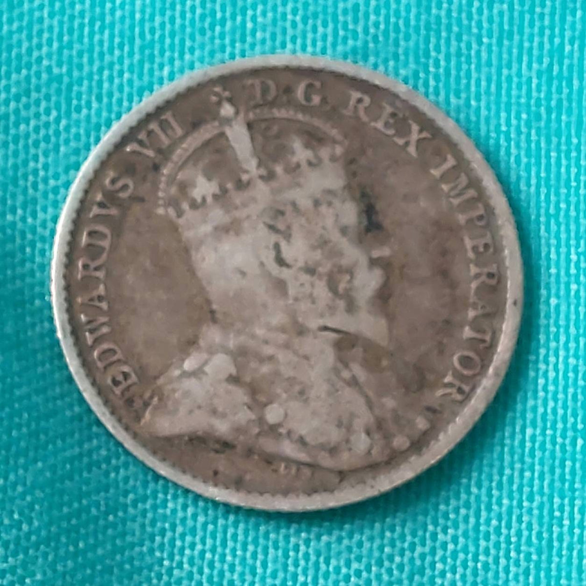 1909 Canadian Sterling silver, 5 cent king george coin