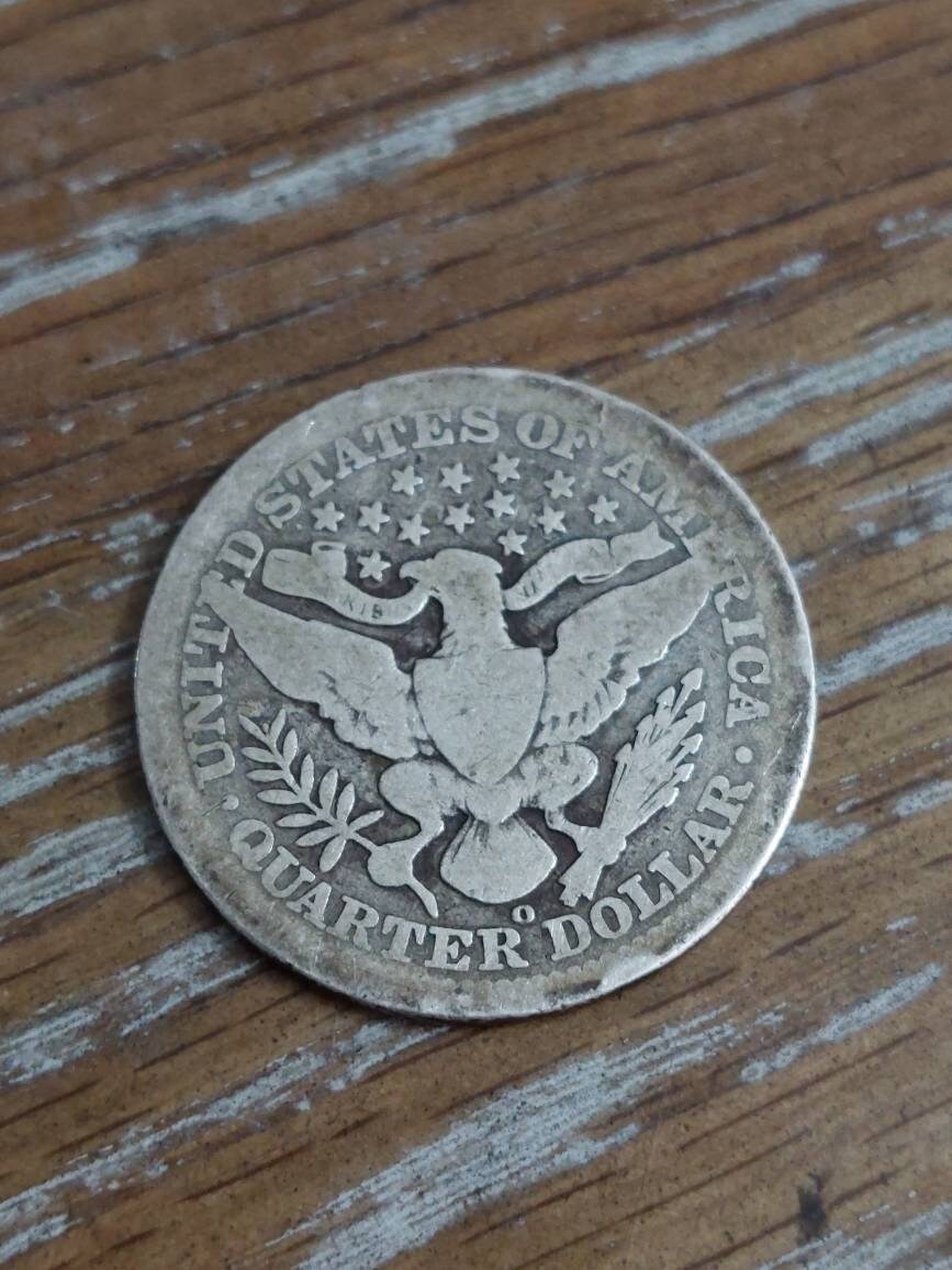 1908o new orleans barber silver quarter, New orleans coin