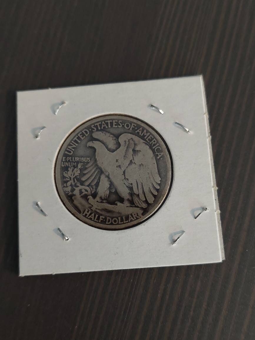 1918d early silver walking liberty half dollar very good, tough date