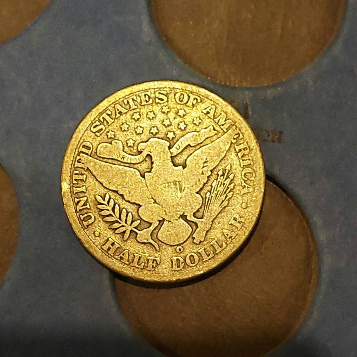 1905o new orleans barber silver half dollar, mintage of only 500k