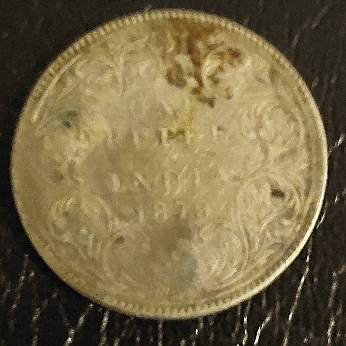1879 indian silver rupee, desirable British colony coin