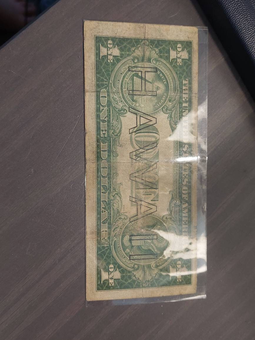 1935a Hawaii overprint silver certificate, brown seal emergency ww2 issue, gifts for him, coin collecting