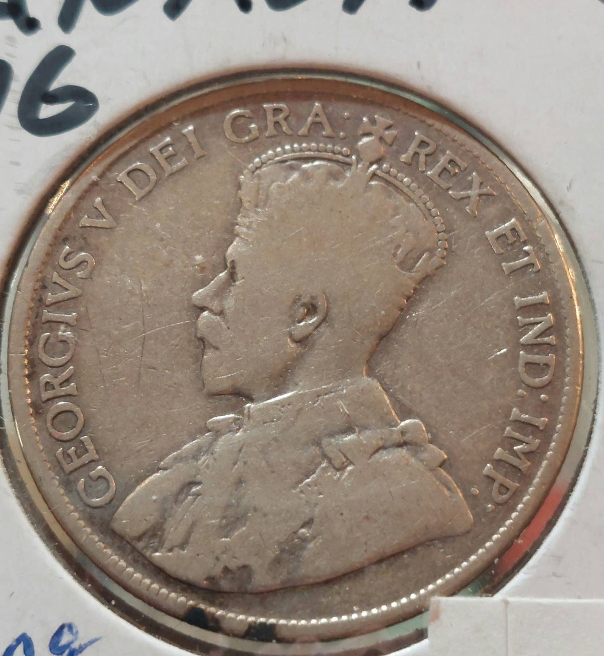 1916 Canadian Sterling silver 50 cent piece
