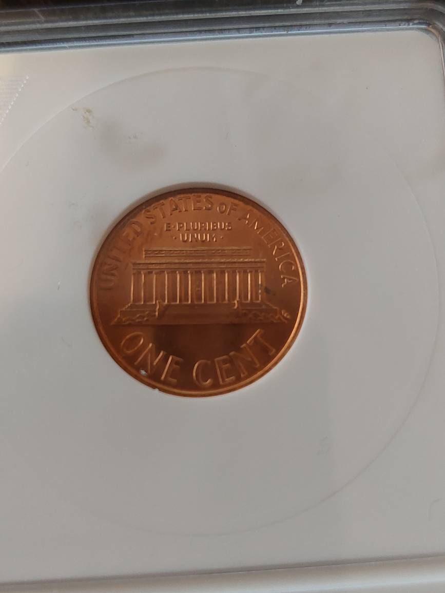 1995 Lincoln memorial cent, double die obverse ms65 red old anacs holder, severely undergraded, ships free