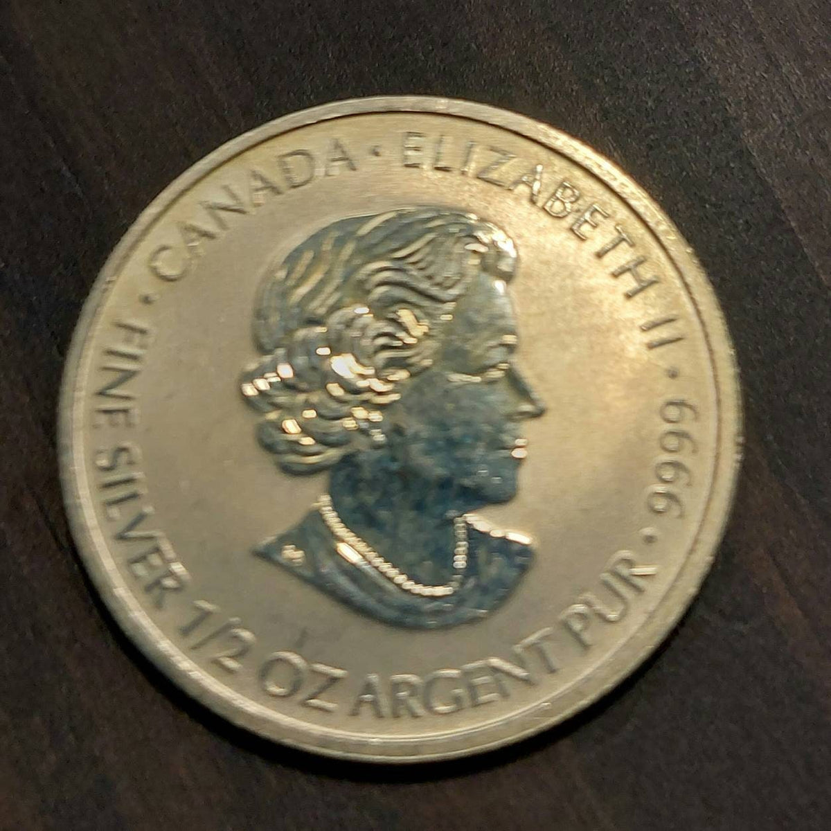 2014 Canada 2 dollar half ounce silver bullion queen Elizabeth, coin collecting