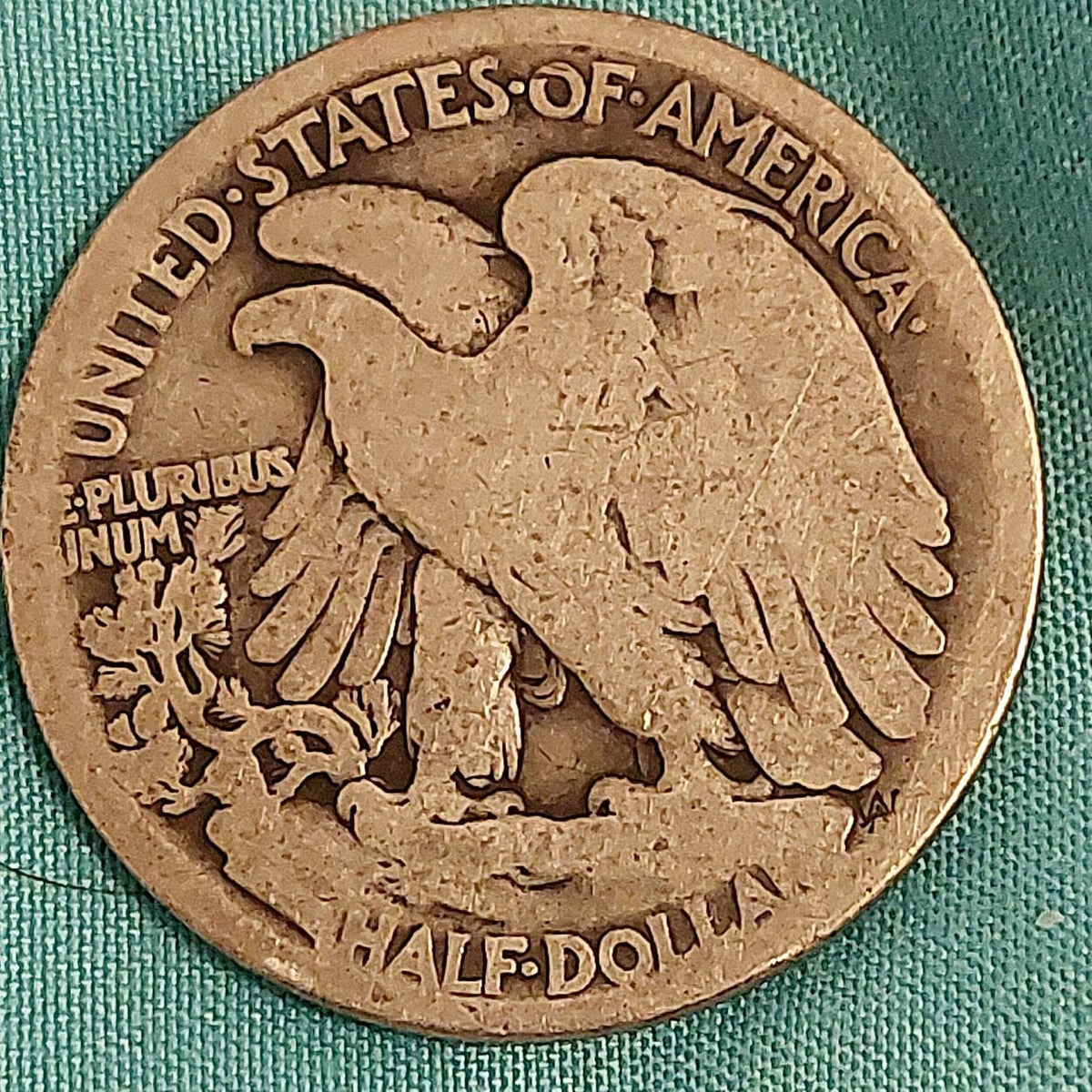 1916 walking liberty silver half dollar semi key date ships free, us coin collecting