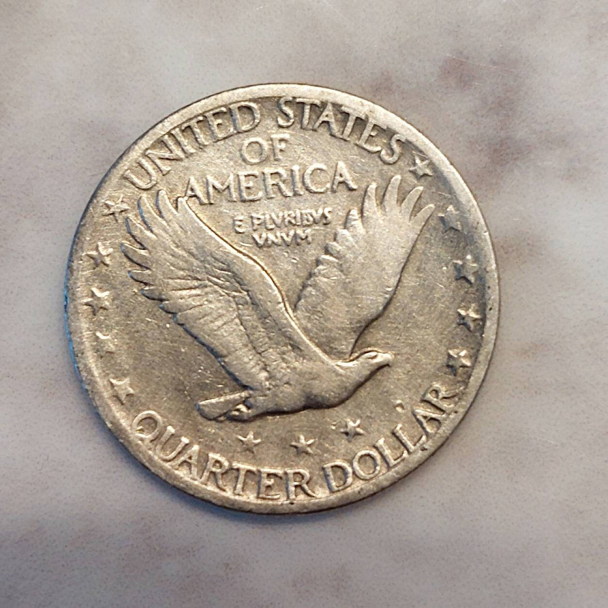 1926 standing liberty quarter, strong fine/very fine detailed coin. 90 percent silver