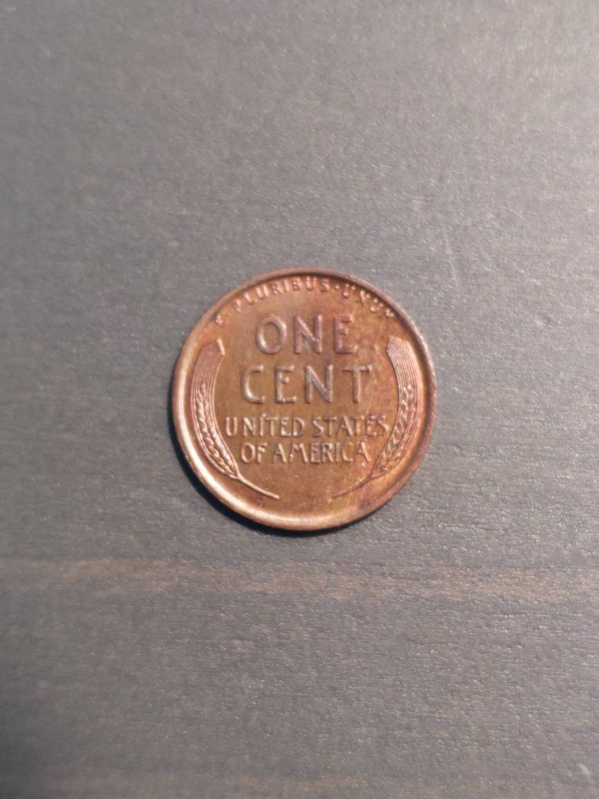 1919 Lincoln wheat cent, early penny, uncirculated with plenty of red, us coin