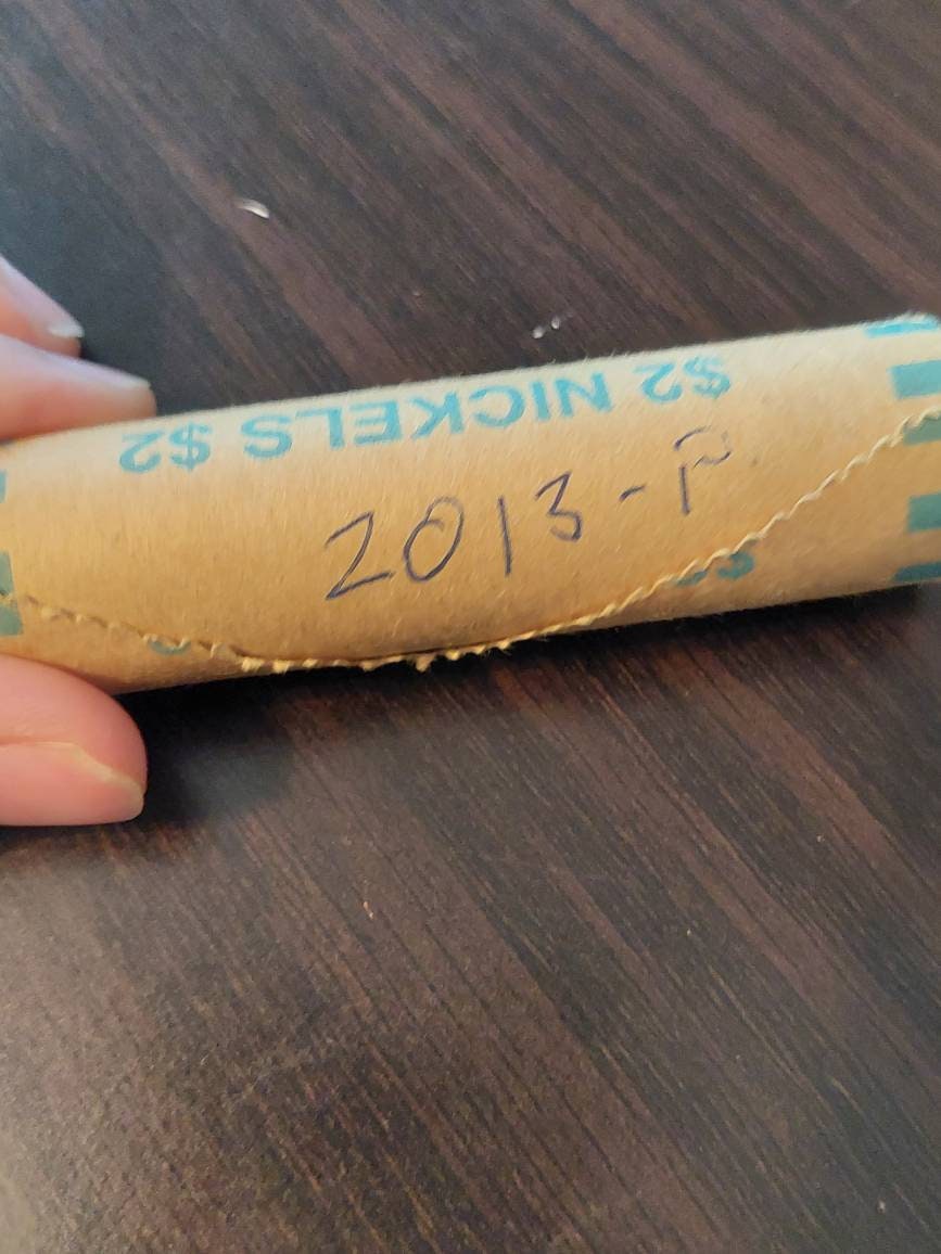 Original gem uncirculated bank roll Jefferson nickels, 2013p unopened and unsearched. Us coin collecting