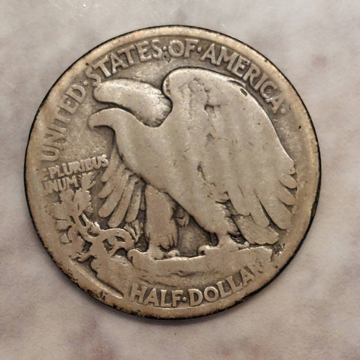 1917s obverse walking liberty silver half dollar, rare semi key date coin, 90 percent silver