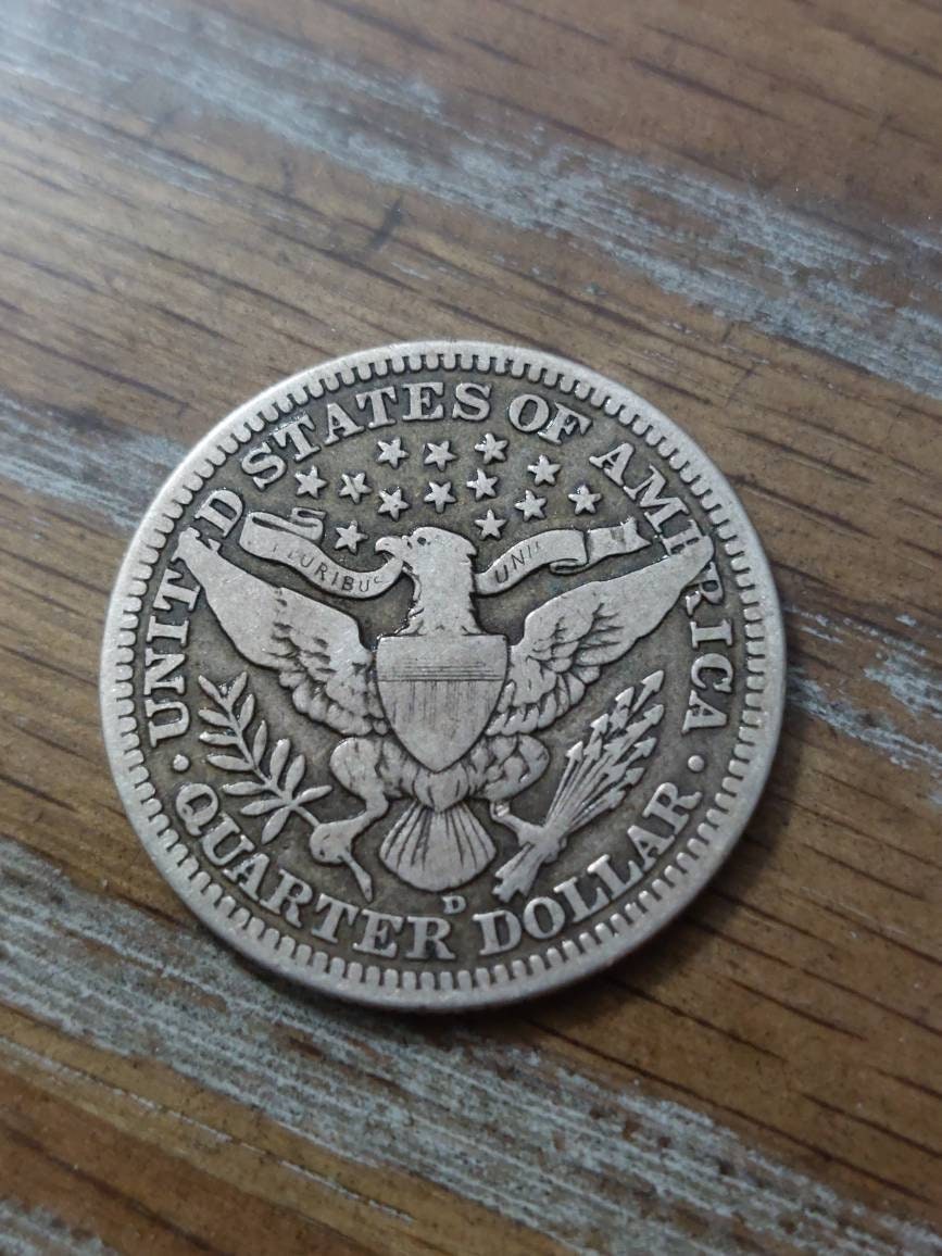 1915d barber silver quarter, great looking very fine, us coins