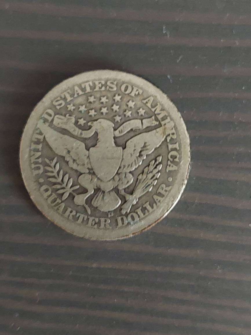 1913d barber silver quarter, very good condition, us coins