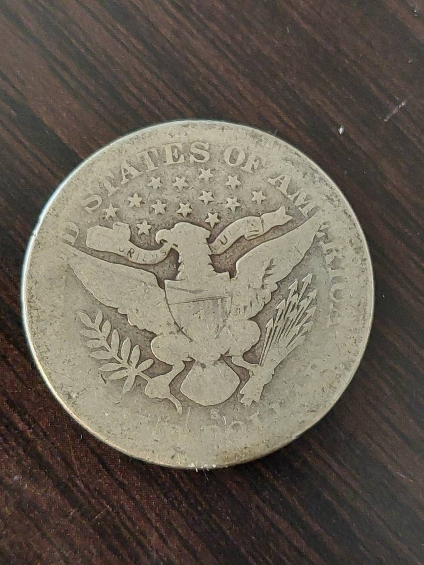 Barber Half dollar, 1898s san Francisco date coin, rare 1800s vintage coin
