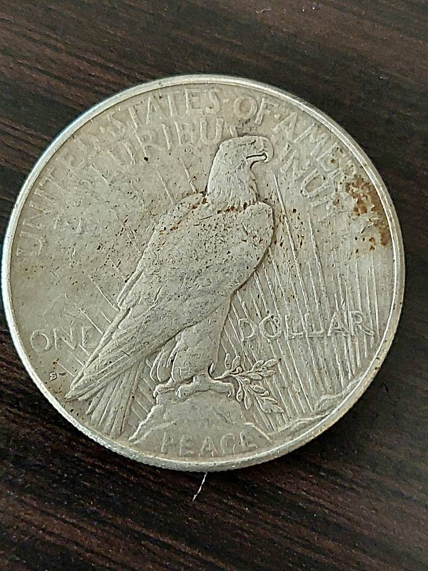 Peace dollar coin 1928s, semi key date circulated us silver dollar, rare coin collecting, 90 percent silver antique