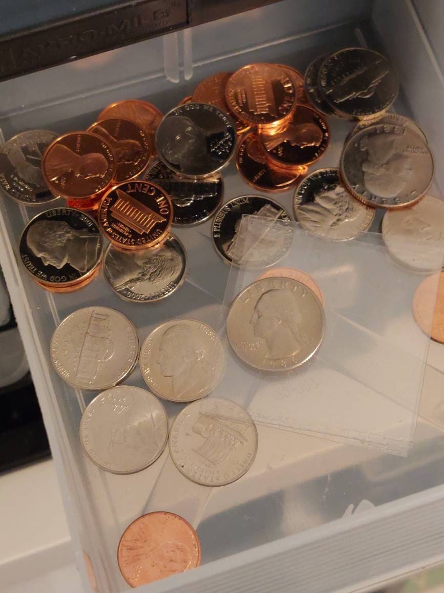 Proof vintage coins, beautiful selection of pennies, nickels, dimes, and quarters, dates 1970s to early 2000s date. Pick your denomination.