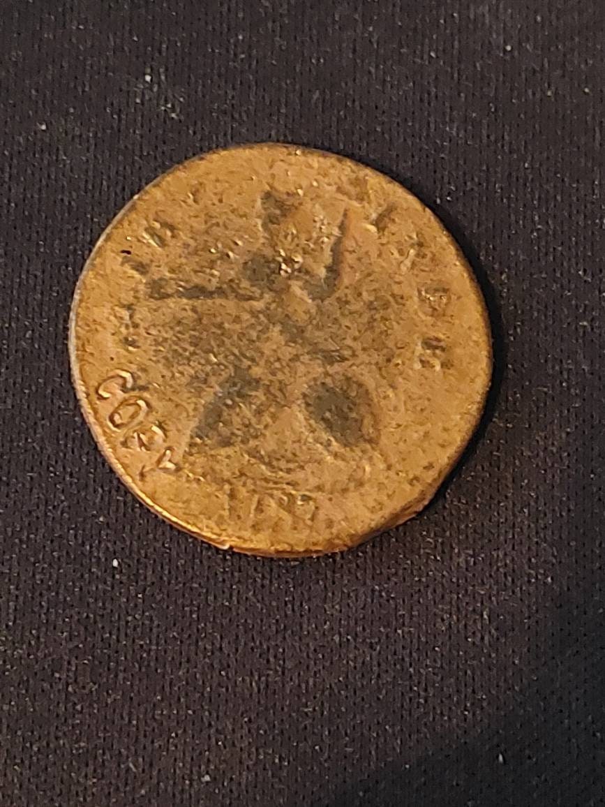Reproduction 1787 state of Connecticut colonial penny, rare pre-confederate copper cent