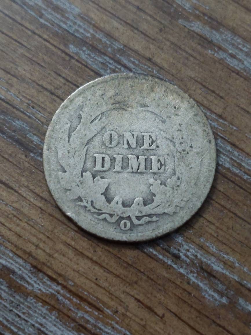 1892o rare early silver barber dime, rare low mintage antique American coin