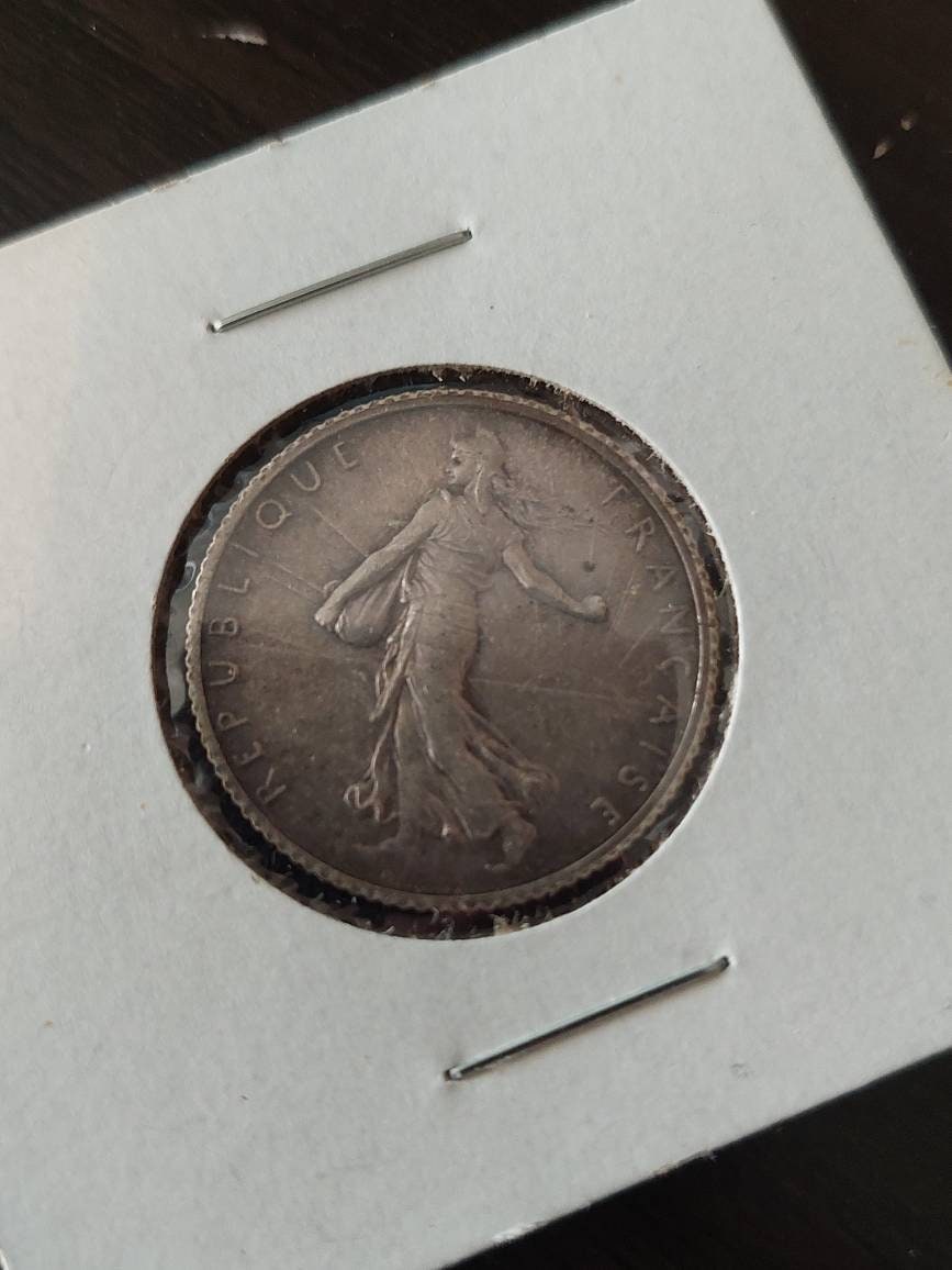 1918 French silver one franc collectible coin