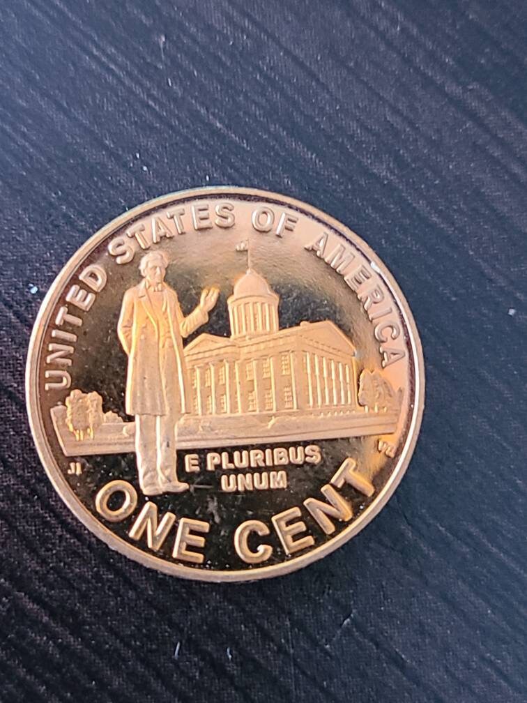 Lincoln penny proof bicentennial one year type coin, cameo proof us coins