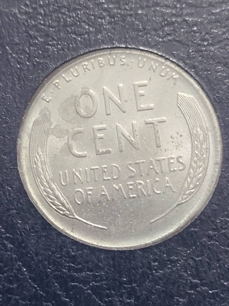 1943d brilliant uncirculated Lincoln steel wheat penny, better date!