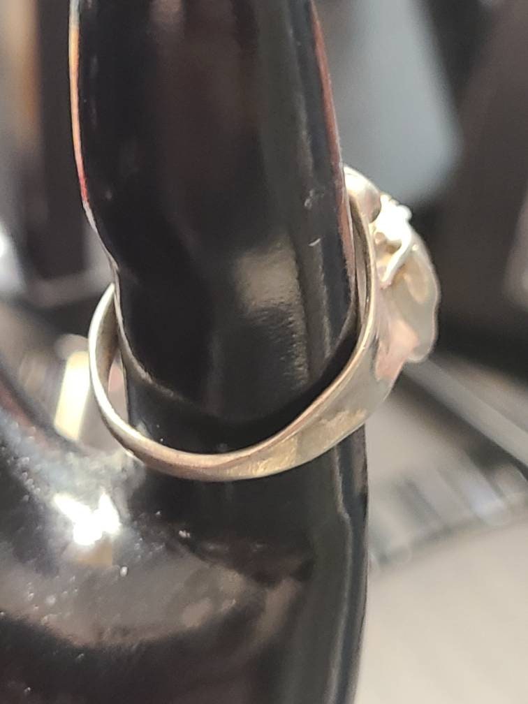 Vintage isreali designer hagit gorali sterling silver statement ring, with center black pearl and gold Tone accents, amazing gift for her