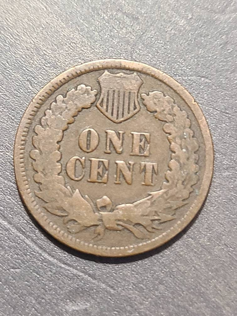 1878 semi key date indian head cent nice copper coin, us coin collecting, gifts for him very good coin