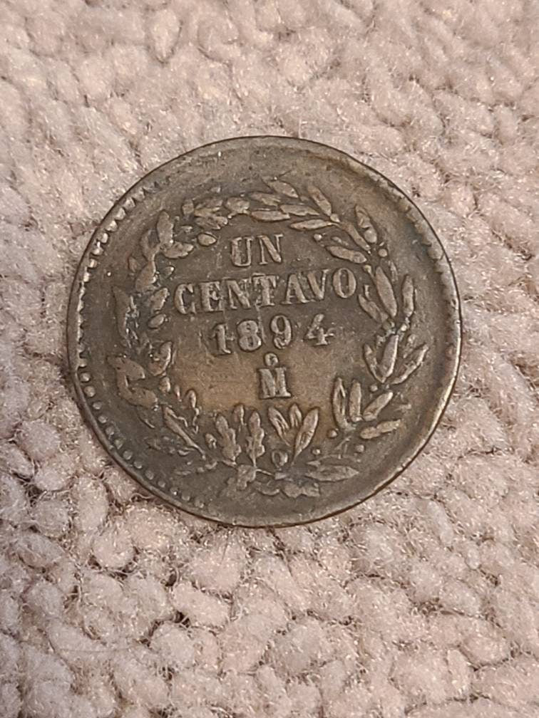 1894o Mexico city Mexican un centavo copper cent nice color eagle and snake coin