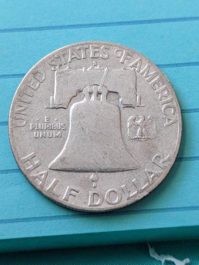 1949s early silver Franklin half dollar, 90 percent silver