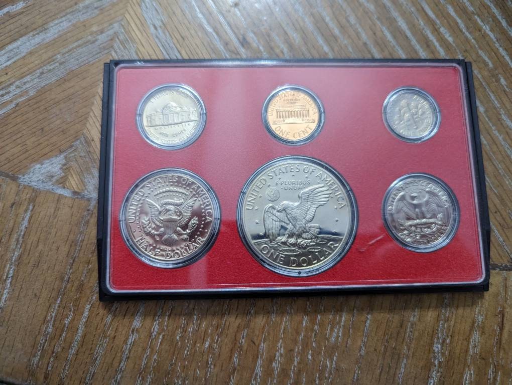 1973 us mint set, better date only place to find 1973 Eisenhower dollars, collectible 1970s mint proof set