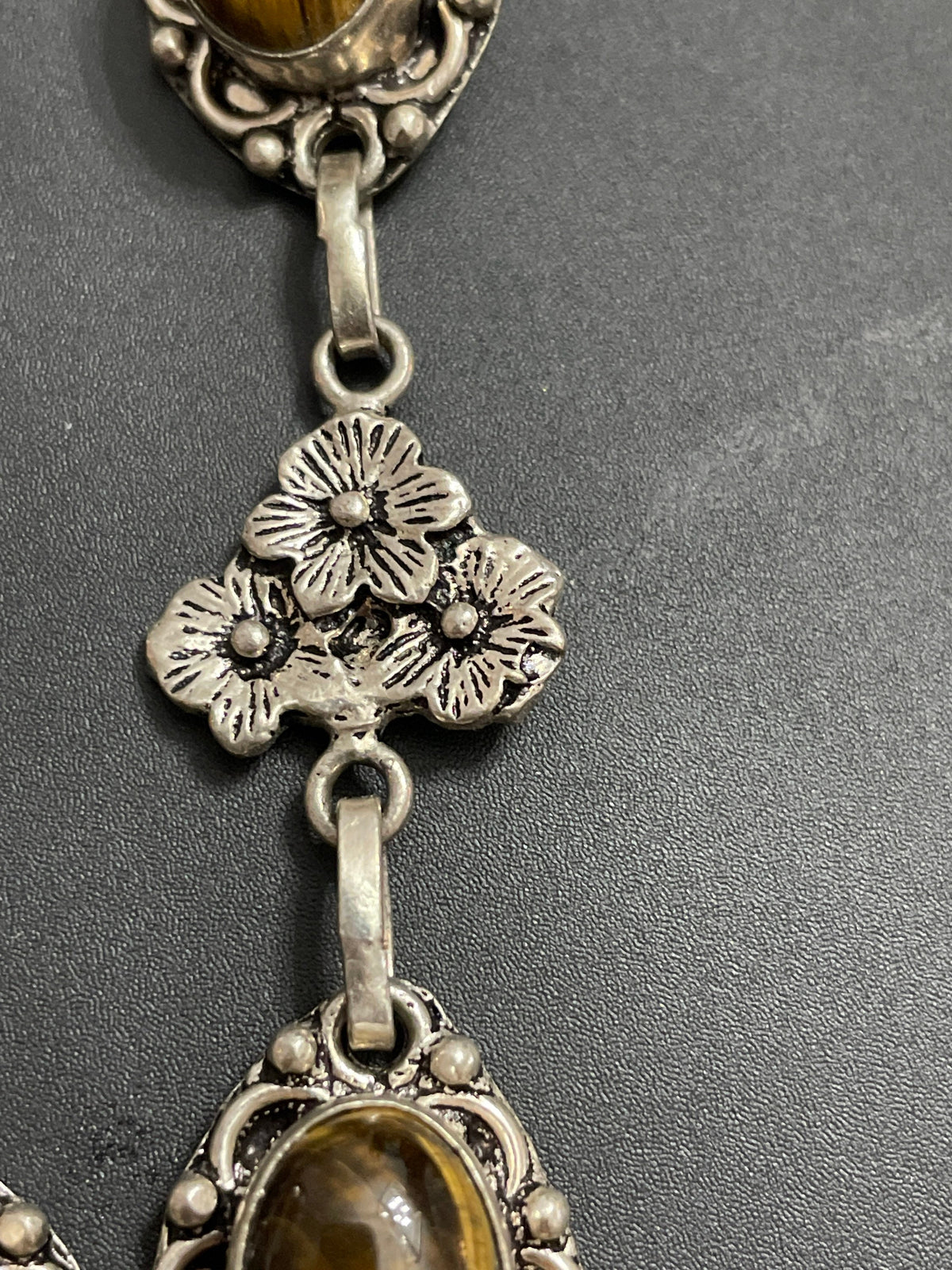 Silver Tiger Eye Necklace